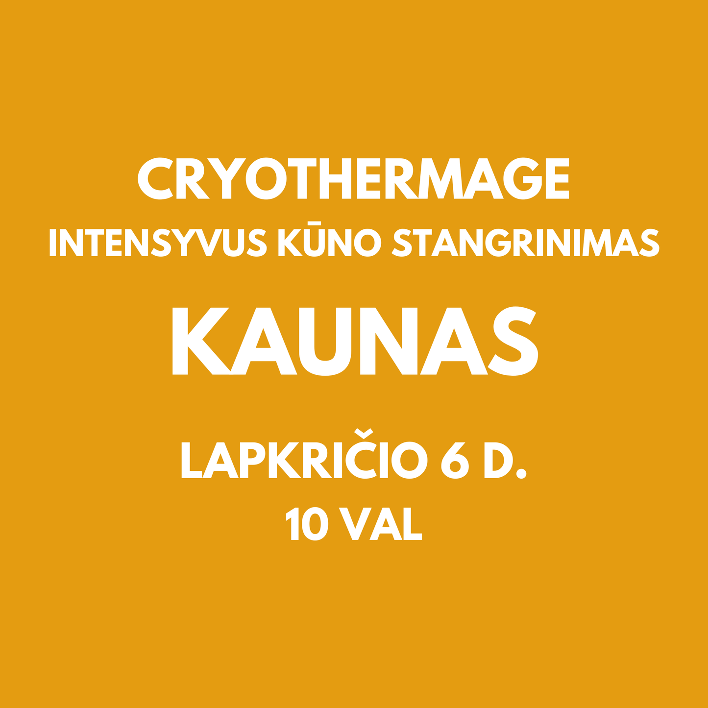 Nemokamas CRYOTHERMAGE seminaras meistrams | KAUNAS | 11.06