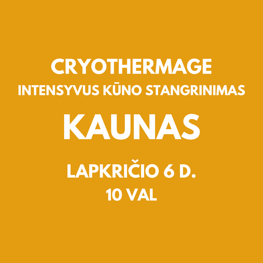 Nemokamas CRYOTHERMAGE seminaras meistrams | KAUNAS | 11.06