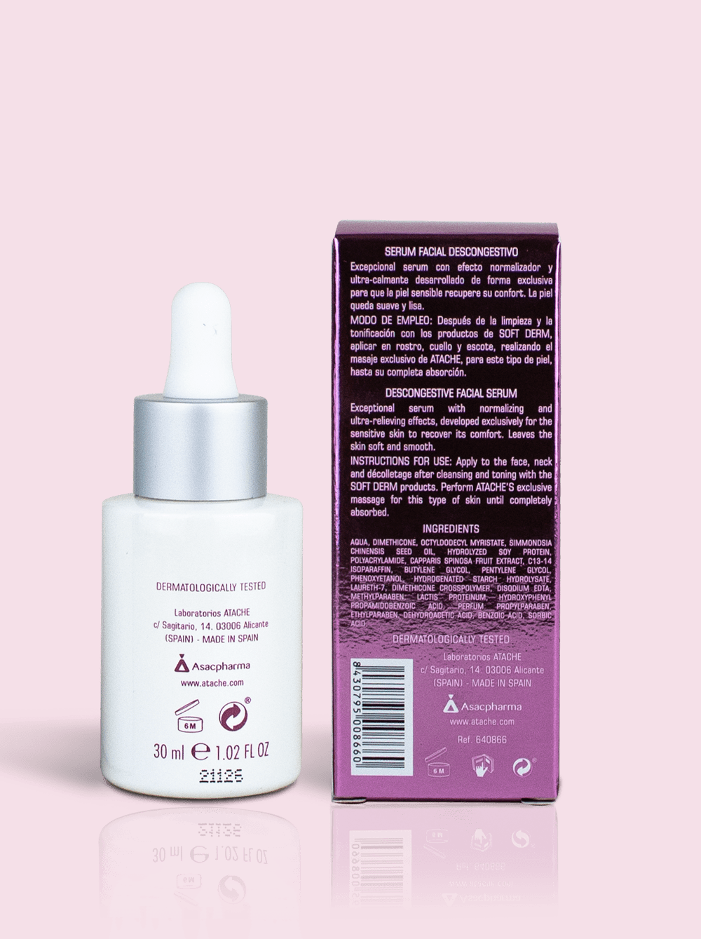 ATACHE SOFT-THERAPY Atpalaiduojamasis-raminamasis veido serumas, 30 ml