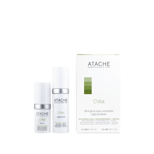 ATACHE BIOLOGICAL TRIPLE-ANTIOXIDANT NIGHT PROTECTOR Naktinis trigubo poveikio antioksidacinis kompleksas 15 ml+ 30 ml