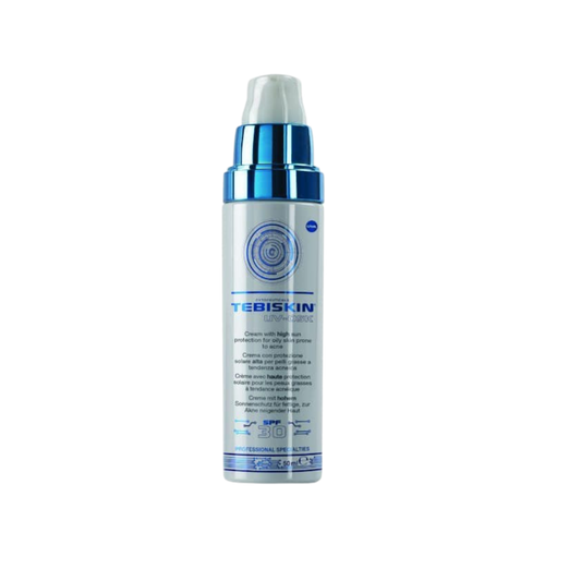 TEBISKIN UV-OSK CREAM Specialus apsauginis kremas nuo saulės riebiai odai, linkusiai į aknę