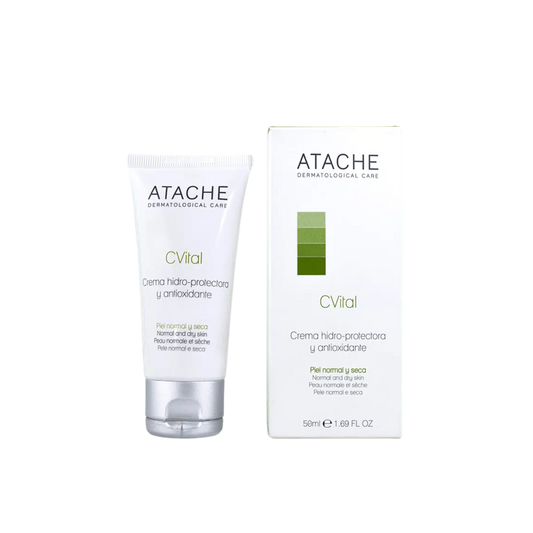 ATACHE MOISTURIZING PROTECTING AND ANTIOXIDANT CREAM Drėkinamasis-apsauginis antioksidacinio poveikio dieninis kremas normaliai ir sausai odai, 50 ml