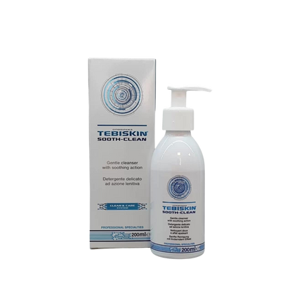 TEBISKIN SOOTH-CLEAN CLEANSER Valomasis gelis jautriai, hiperreaktyviai ir sudirgusiai oda