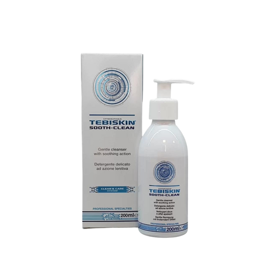 TEBISKIN SOOTH-CLEAN CLEANSER Valomasis gelis jautriai, hiperreaktyviai ir sudirgusiai oda