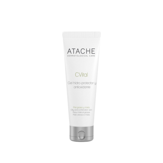 ATACHE MOISTURIZING PROTECTING AND ANTIOXIDANT GEL Drėkinamasis apsauginis antioksidacinio poveikio gelis riebiai ir mišriai odai, 50 ml